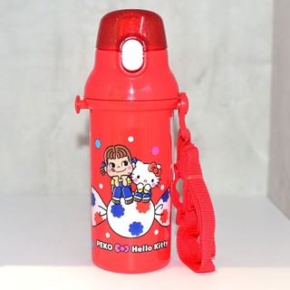日本製 Skater Peko×Hello Kitty 聯名 直飲水壺 480ml Peko醬 附背帶 ap722