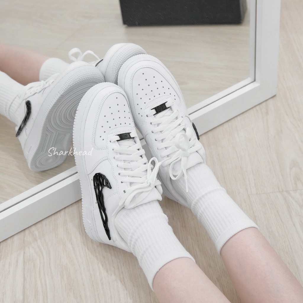 【Sharkhead】隔日到貨 Nike Air Force 1 猛毒 玫瑰金 液態黑 銀 IF1686-101 161