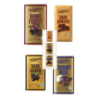 whittakers 巧克力 多種口味 牛奶 海鹽焦糖 蘭姆葡萄 花生 莓果 黑巧克力
