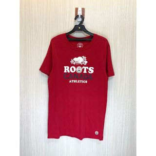 Roots 紅色大LOGO字母短袖上衣 商品號 (260307120
