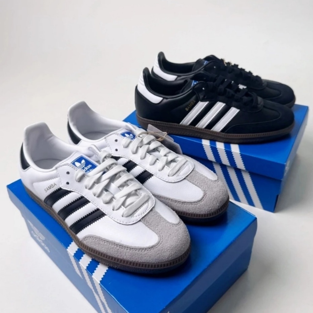 adidas originals SAMBA 德訓鞋 情侶款 黑白B75807 黑白灰B75806 黑色IF3918