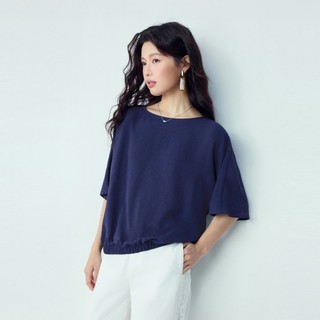 GIORDANO 女裝船領蝙蝠袖寬鬆紋理襯衫【多色任選】13346246