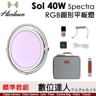 或泊 Harlowe Sol 40W Spectra 全綵RGBWW圓形平板燈【標準套組 1101201】側發光技術