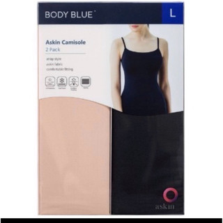好市多 新品零碼出清價Body Blue 黑色+膚色 尺寸S 女細肩帶背心2件組
