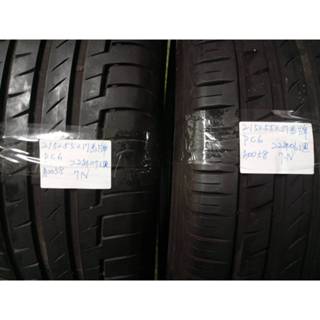 八方輪業三峽店 馬牌 PC6 215/55/17 24年 ES32 深度5.4mm 兩條含工3000 中古胎 A58