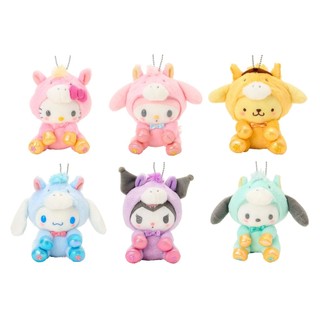 Sanrio三麗鷗 馬年 絨毛造型玩偶吊鍊- Hello Kitty/美樂蒂/布丁狗/大耳狗/酷洛米/帕恰狗