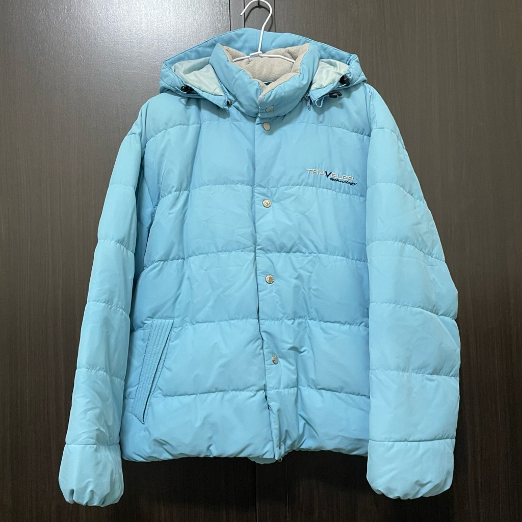 TRAVELER 旅行者 男款水藍色羽絨外套 二手