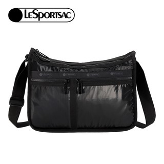 Lesportsac Deluxe Everyday Bag 經典奢華斜背包 側背包 通勤旅行包 送禮 禮物 亮面黑