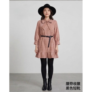 [C'est la vie] 韓系簡約束蝴蝶結洋裝 女洋裝 女裝裙 ​​長袖連身裙