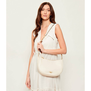 美國【MICHAEL KORS(MK) 】 Kendall米白色真皮造型鏈帶斜背包