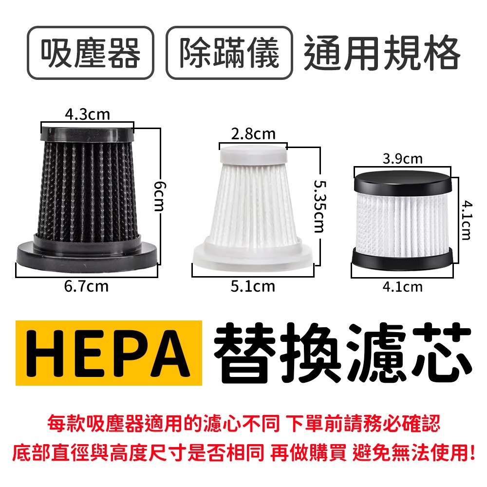 【台灣現貨】HEPA濾心 海帕濾網 濾心 替換過濾網 可水洗重複使用 除螨儀 除蹣儀 車用吸塵器加購