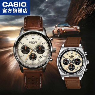 卡西歐 CASIO / EFR-575L、EFB-730L / EDIFICE 真皮錶帶賽車錶【官方直營】