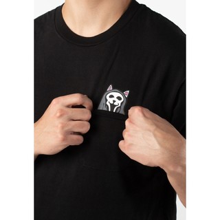 RIPNDIP TRICK OR TREAT POCKET TEE 萬聖節 黑色 短袖T恤 中指貓 台灣總代理-ALL