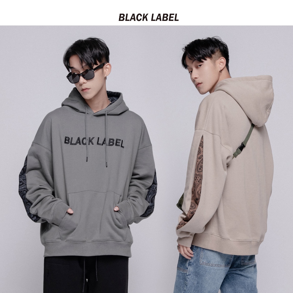 【BLACK LABEL】寬鬆帽t 重磅帽t 長袖帽t 落肩帽t 大學帽t 連帽 帽t 男 帽t女 帽踢 衛衣 帽T