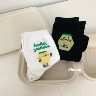 現貨 韓國 香蕉 牛奶 韓國襪子 長襪