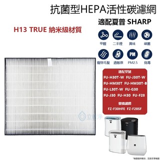適用 Sharp夏普 寶寶機 FU-H30T-W J30T-W HM30T L30T-W 空氣清淨機 HEPA濾網 濾芯