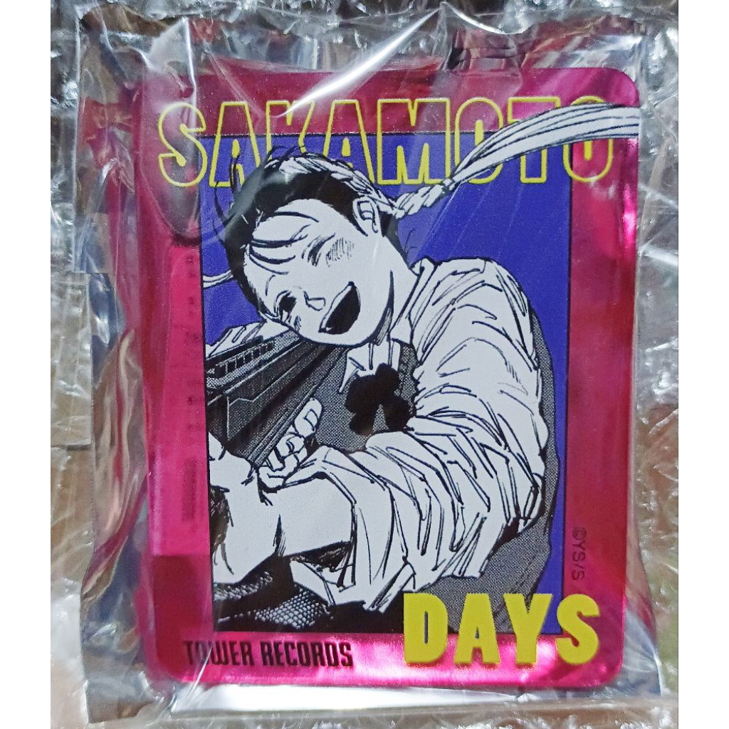 坂本日常 虎丸尚  tower records 塔方 壓克力方型別針