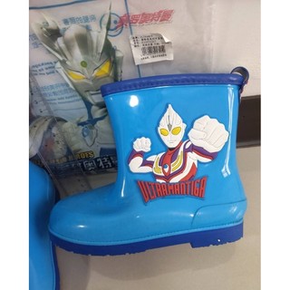 超人力霸王ULTRAMAN 雨鞋雨靴藍色中童童鞋 全新 高17鞋底21cm，特價250元