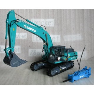 [丸山建機模型店]---山河智能SUNWARD SWE385ES 1/35 怪手挖土機模型+破碎機模型