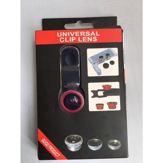 全新-UNIVERSAL CLIP LENS 三合一手機外接鏡頭 魚眼鏡頭 廣角鏡頭 鏡頭組