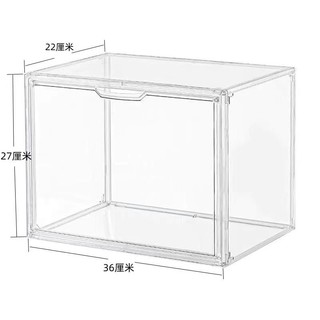 🔥桃園發出🔥書本收納盒雜誌透明架專輯CD桌麵防塵大容量亞克力展示櫃整理箱1222R