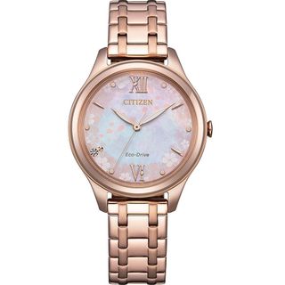 CITIZEN 星辰錶 Eco-Drive 櫻花限定 光動能女錶 32MM (EM0508-98W)