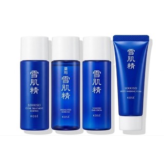 全新公司貨KOSE高絲雪肌精四件組（雪肌精33ml+乳液33ml+淨透洗顏霜25g+角質調理露33ml)雪肌精旅行組