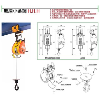 3H 小金鋼無線遙控 250公斤 無線遙控小金鋼吊車 遙控電動吊車 小金剛改無線組 遙控吊磚機 無線遙控器 小金剛吊車