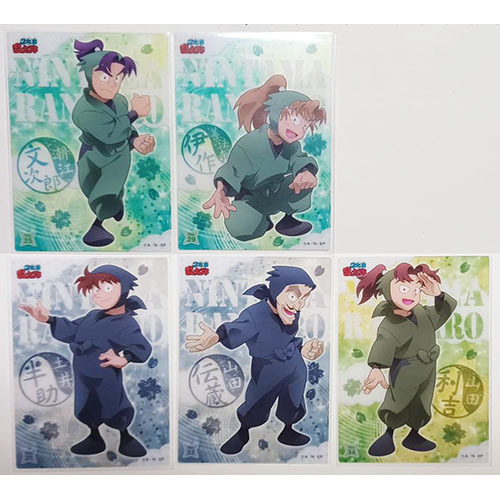 {忍者亂太郎}ensky 第一彈透卡 收藏卡(25潮江文次郎.29善法寺伊作.31土井半助.32山田傳藏.34山田利吉)
