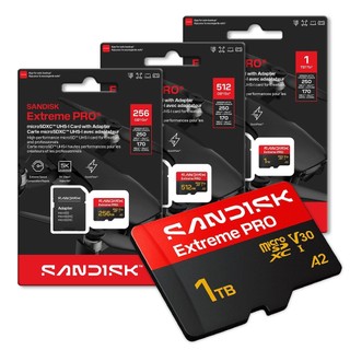SANDISK Extreme PRO 256G 512G 1TB microSDXC U3 V30 5K 高速 記憶卡