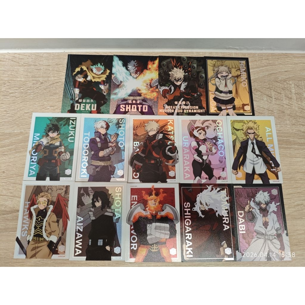 現貨🌸 我的英雄學院 抽卡機 角色小卡 動漫展 我英 爆豪 奮進人 死柄木吊 荼毘 安德瓦  閃卡
