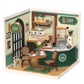 Rolife若來超級世界咖啡館生日禮物女孩積木拼裝 diy微縮模型