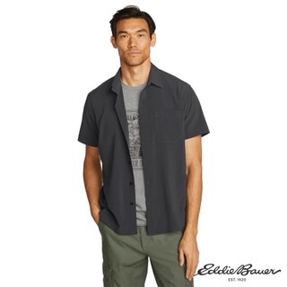 【Eddie Bauer】男性 短袖單口袋防曬襯衫-深灰 11624894