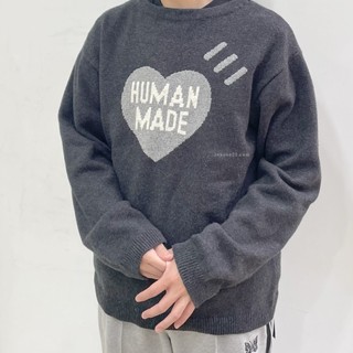 HUMAN MADE SWEATER 炭灰心型 針織長袖 毛衣 HM26CS030【Insane-21】