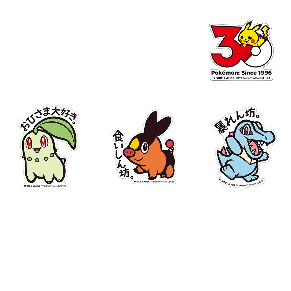 【米朧家】現貨 ❤️ 日本正版 訓練家&寶可夢 防水貼紙 B-SIDE 菊草葉 暖暖豬 小鋸鱷