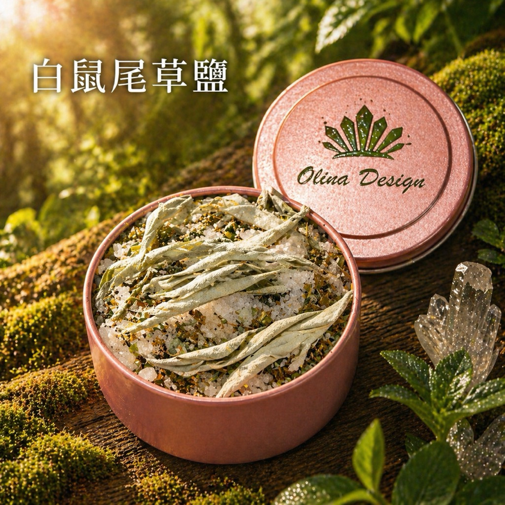 請支持台灣寶島小農 純葉草本鹽｜白鼠尾草 艾草 白水晶草本 配方