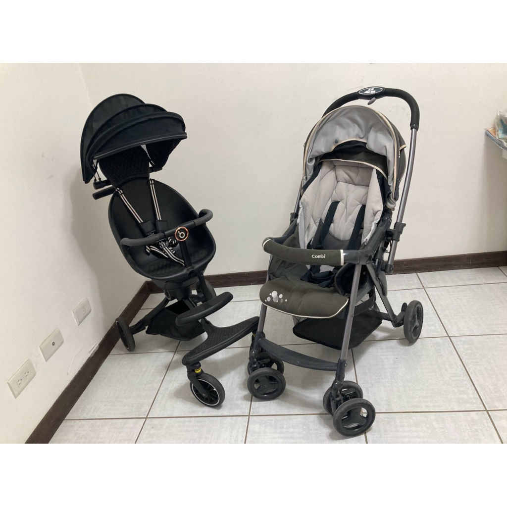【二手良品】寶寶好 V8 高景觀雙向嬰兒推車 可坐可躺 一鍵折疊 買一送一