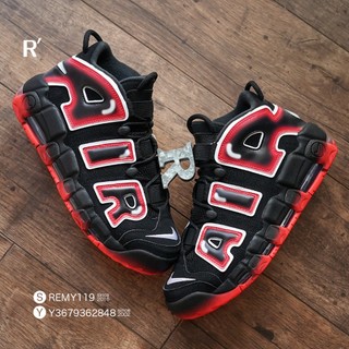 R代購 Nike Air More Uptempo 96 Laser Crimson 黑紅塗鴉噴漆 CJ6129-001