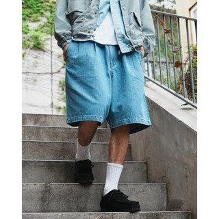 AirRoom正品 2026SS THE NORTH FACE 紫標 Denim Tuck Short 丹寧 牛仔 短褲