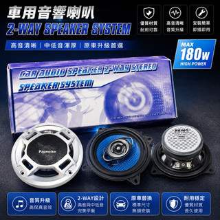 🇹🇼台灣RHINO🇹🇼四吋同軸喇叭｜車用同軸喇叭 汽車音響喇叭 2WAY喇叭 高音喇叭 車門喇叭 音響升級 無損安裝