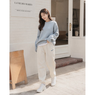 全新專櫃Sisjeans 杏白刷毛溫暖縮口長褲S