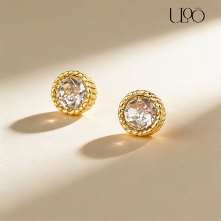 【ULOO】Aura 閃耀優雅耳環-金色 UE1002520