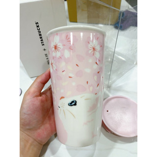 （8成新）絕版PAUL&JOE STARBUCKS 星巴克 櫻花貓咪雙層馬克杯