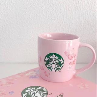 starbucks星巴克杯子春日櫻花款限定粉嫩咖啡杯陶瓷馬克杯粉色