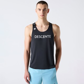 DESCENTE 迪桑特 背心 男 運動 訓練 快排 黑 SQ321RST71-BLK0
