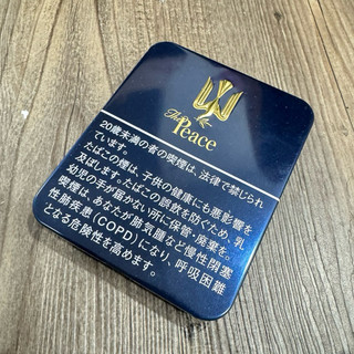 二手 鐵盒 peace 鐵盒 收納盒 日本Peace 深藍色鐵盒 收藏盒 小物件盒 飾品盒