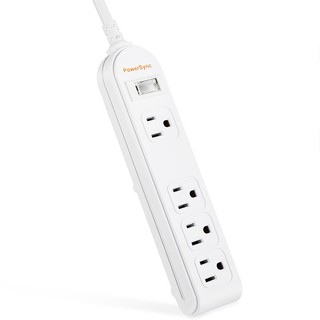 PowerSync 群加 一開四插3P防雷延長線4.5M【萬家福】