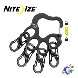 Nite Ize - PawPrint 狗掌造型鎖定鑰匙圈架 / 含四組鎖定式扣環 KLKW-01-R6 詮國