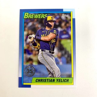 2025 Topps 1990 Christian Yelich 釀酒人隊 球員卡 棒球卡