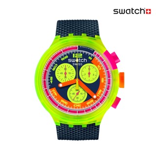 Swatch NEON TO THE MAX 大錶面手錶/瑞士製造 SB06J100 (47mm)【官方旗艦店】
